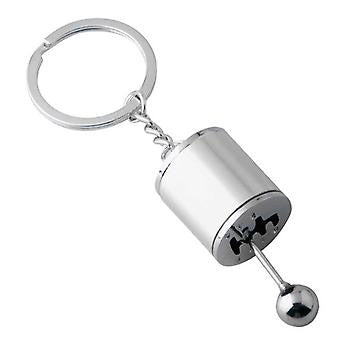 6-Speed Gearbox Keychain – Manual Transmission Lever Metal Key Ring for Car Enthusiasts