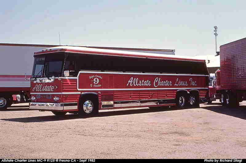 MCI MC-9 Coach - Allstate Charter Lines (Pink) - 1st MC-9 Built - 1:87 Diecast Bus by Iconic Replicas
