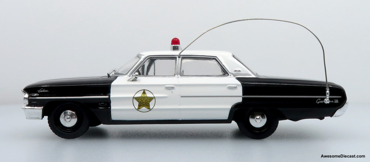 1964 Ford Galaxie 500 Police Car: Mayberry Sheriff (White/Black) 1:43 Diecast Model by Iconic Replicas