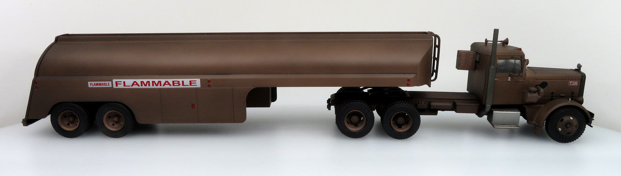 Last Few!! 1957 Peterbilt 281 "Needlenose" Tractor & Tanker Trailer: From the Movie "Duel" 1:43 Diecast/ABS Plastic Model Truck by Iconic Replicas