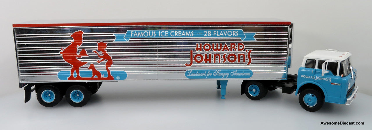 1960 Ford C-Series Tractor w/ Refrigerated Trailer: Howard Johnson's 1:43 Diecast/ABS Plastic Model Truck by Iconic Replicas