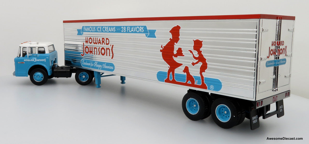 1960 Ford C-Series Tractor w/ Refrigerated Trailer: Howard Johnson's 1:43 Diecast/ABS Plastic Model Truck by Iconic Replicas