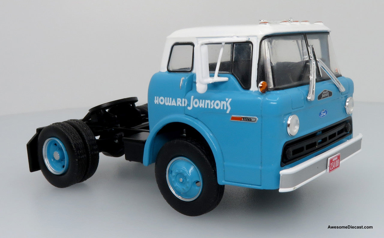 1960 Ford C-Series Tractor w/ Refrigerated Trailer: Howard Johnson's 1:43 Diecast/ABS Plastic Model Truck by Iconic Replicas