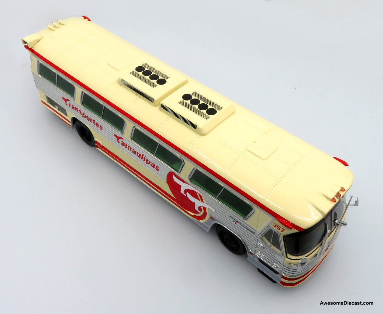 1980 Dina Olimpico Coach - Transportes Tamaulipas -1:43 Diecast Bus Model by Iconic Replicas