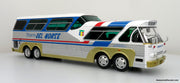 Sultana TM 44-18 SP Panoramico Coach - Transportes del Norte (Silver/Blue/Red) 1:43 Diecast Bus by Iconic Replicas