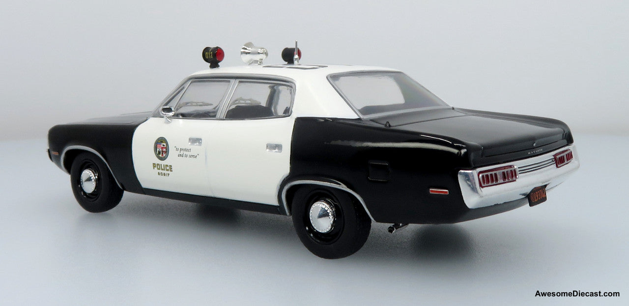 Last Few!! 1972 AMC Matador Police Car: LAPD Adam-12 1:43 Diecast Model Car by Iconic Replicas