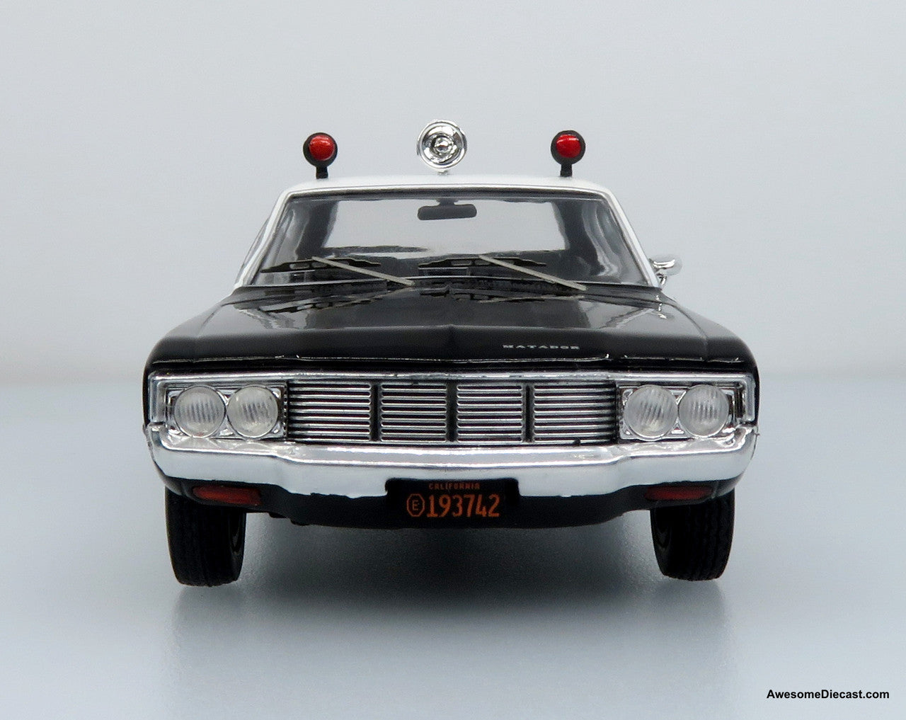 Last Few!! 1972 AMC Matador Police Car: LAPD Adam-12 1:43 Diecast Model Car by Iconic Replicas