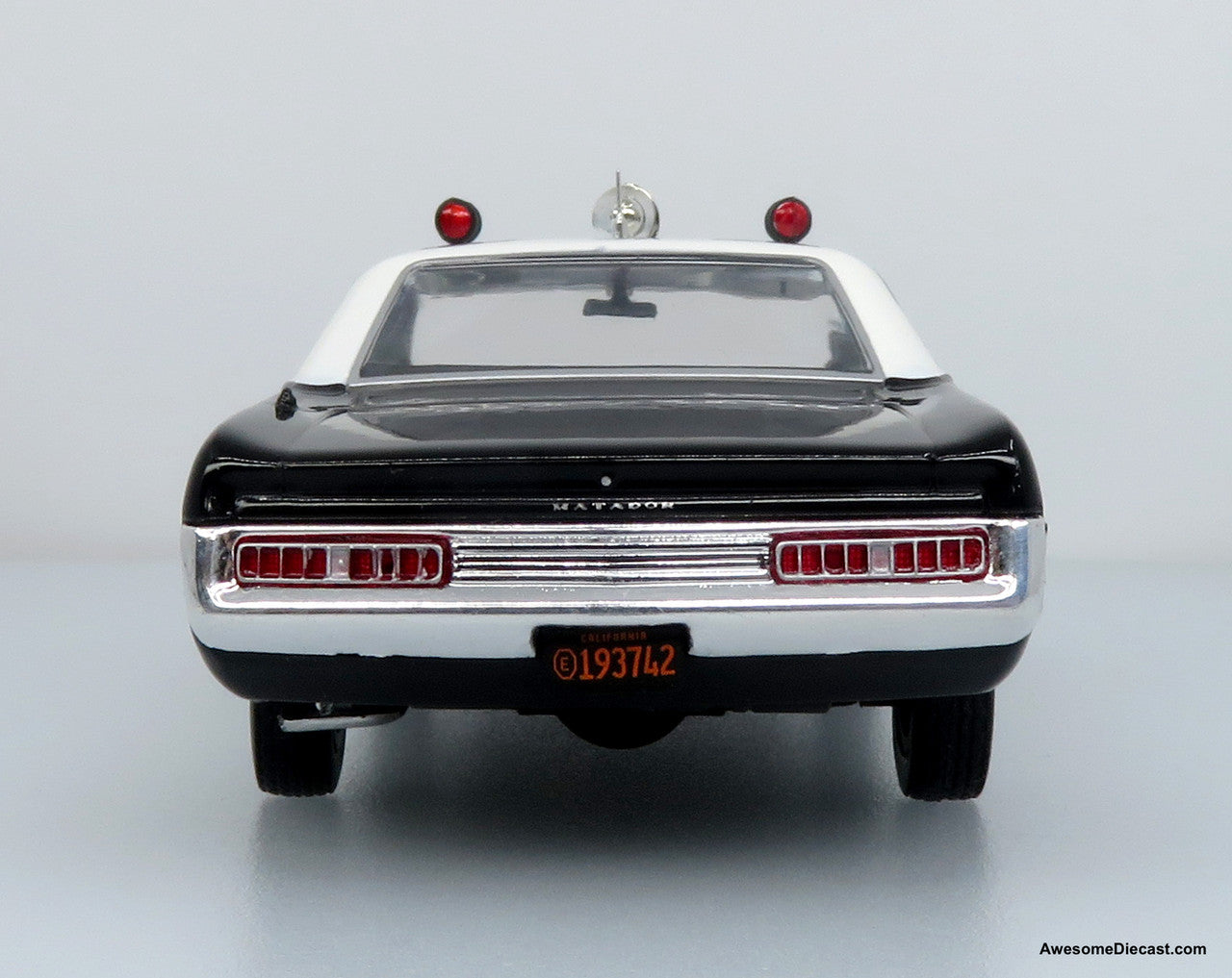 Last Few!! 1972 AMC Matador Police Car: LAPD Adam-12 1:43 Diecast Model Car by Iconic Replicas
