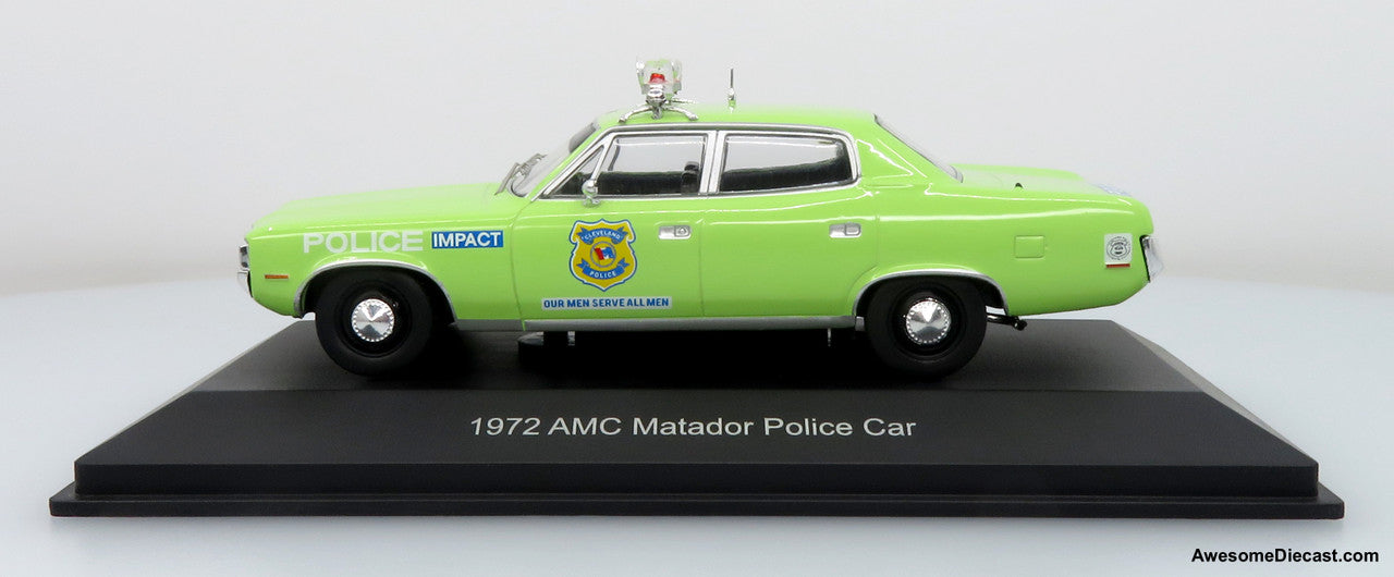 1972 AMC Matador Police Car: Cleveland Police Department 1:43 Diecast Model Car by Iconic Replicas