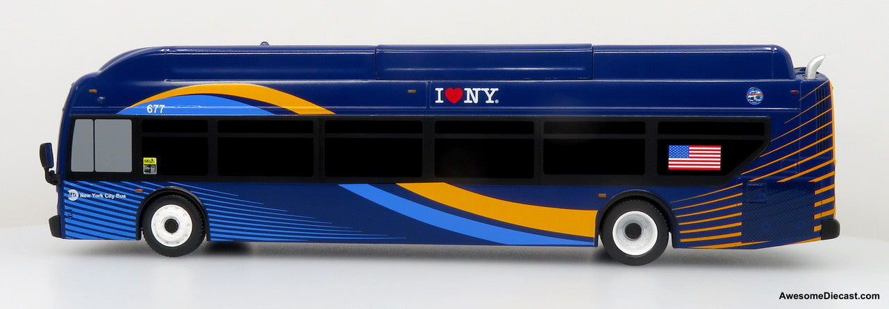 NFI Xcelsior XN40 Transit Bus: MTA New York City — Bus Bank 1:43 ABS Plastic Bus Model by Iconic Replicas