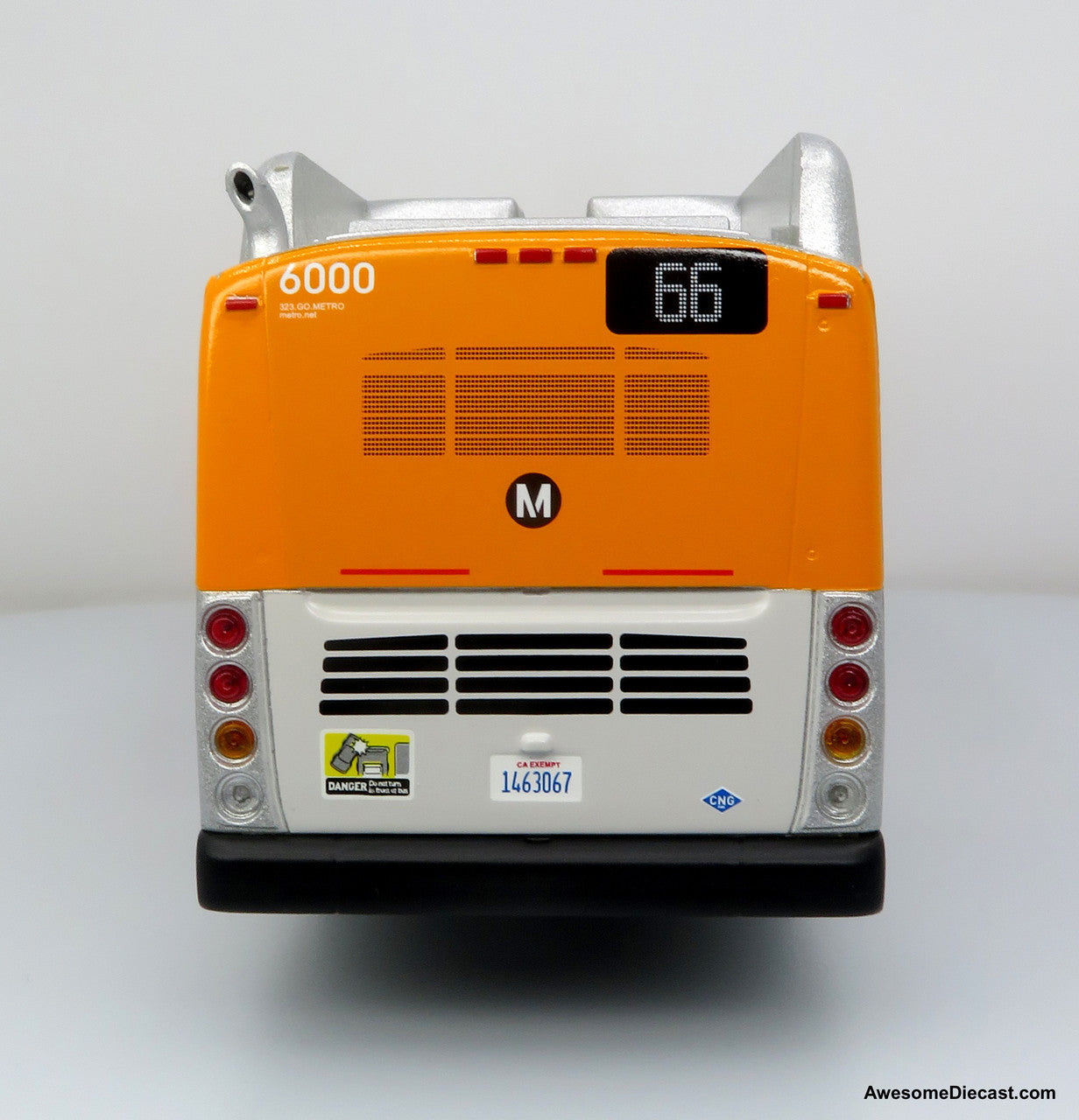 NFI Xcelsior XN40 Transit Bus: Los Angeles Metro 1:43 ABS Plastic Bus Model by Iconic Replicas