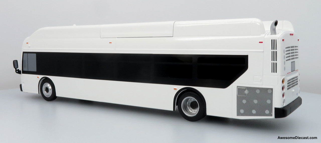 NFI Xcelsior XN40 Transit Bus: Blank White 1:43 ABS Plastic Bus Model by Iconic Replicas