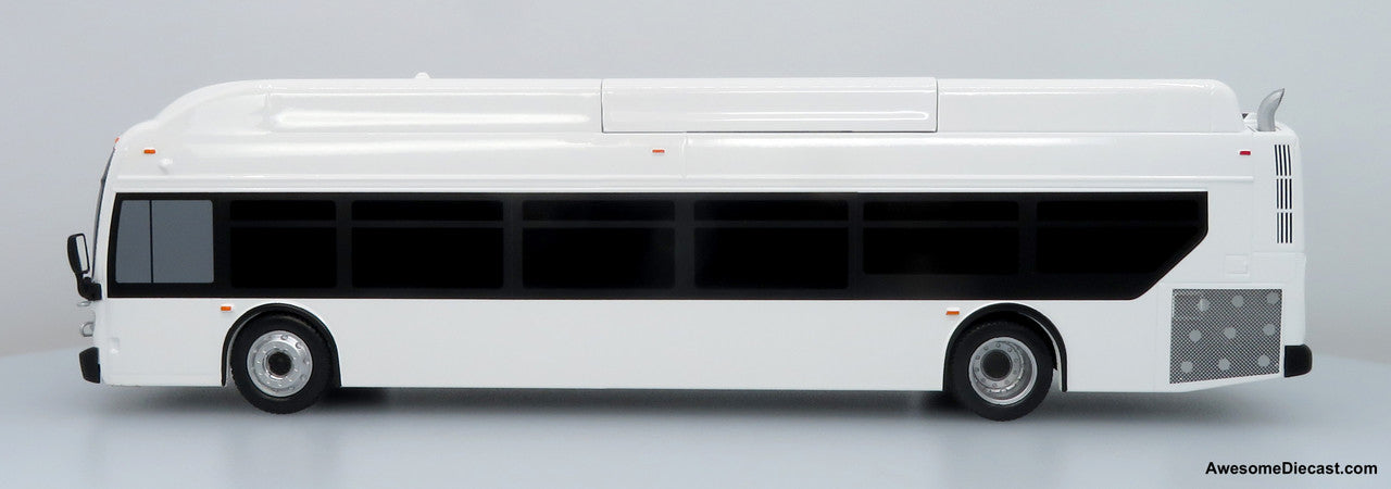 NFI Xcelsior XN40 Transit Bus: Blank White 1:43 ABS Plastic Bus Model by Iconic Replicas