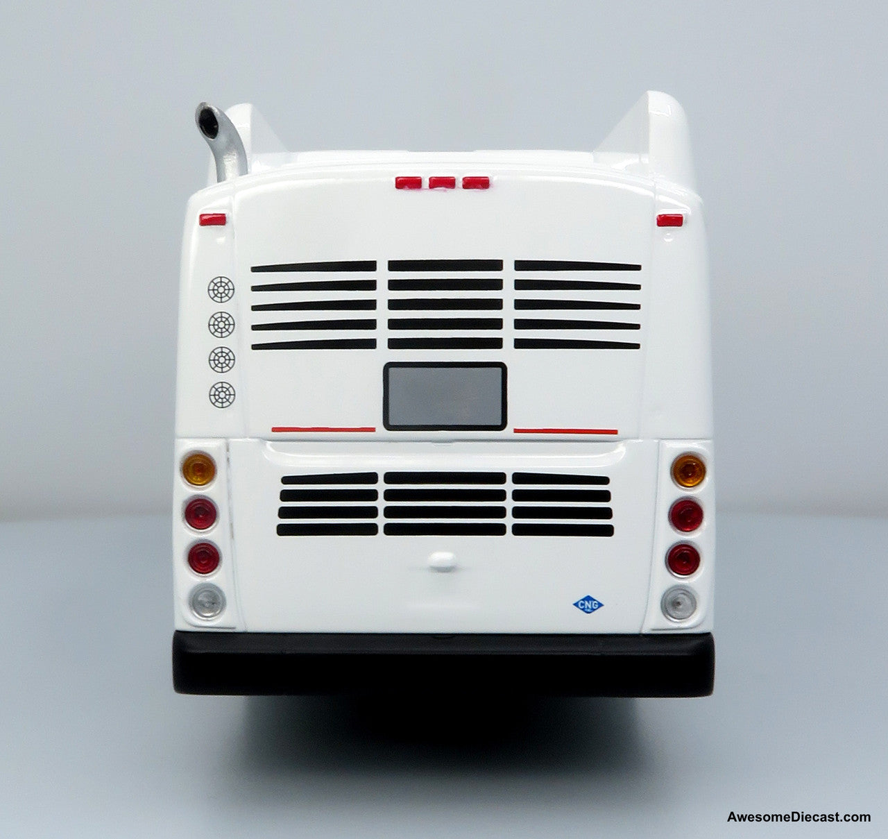 NFI Xcelsior XN40 Transit Bus: Blank White 1:43 ABS Plastic Bus Model by Iconic Replicas