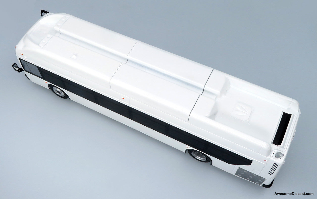 NFI Xcelsior XN40 Transit Bus: Blank White 1:43 ABS Plastic Bus Model by Iconic Replicas