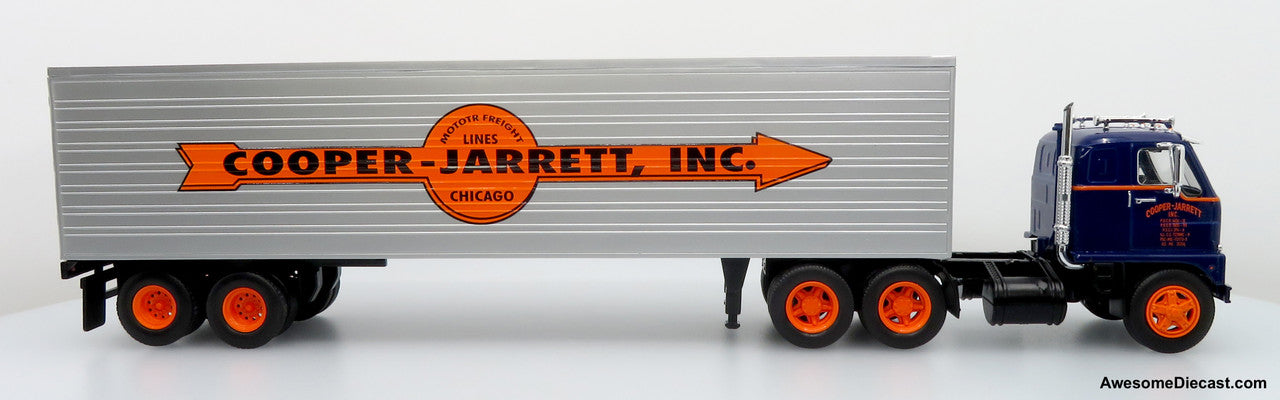 1959 International DCOF-405 w/ Trailer: Cooper Jarrett Inc. 1:43 Diecast/ABS Plastic Model Truck by Iconic Replicas