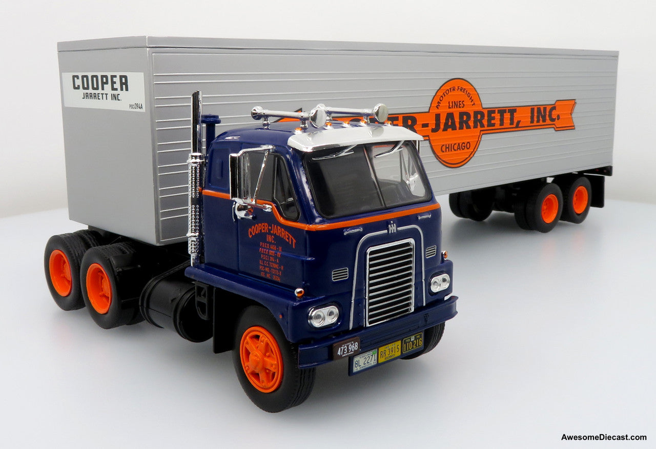 1959 International DCOF-405 w/ Trailer: Cooper Jarrett Inc. 1:43 Diecast/ABS Plastic Model Truck by Iconic Replicas
