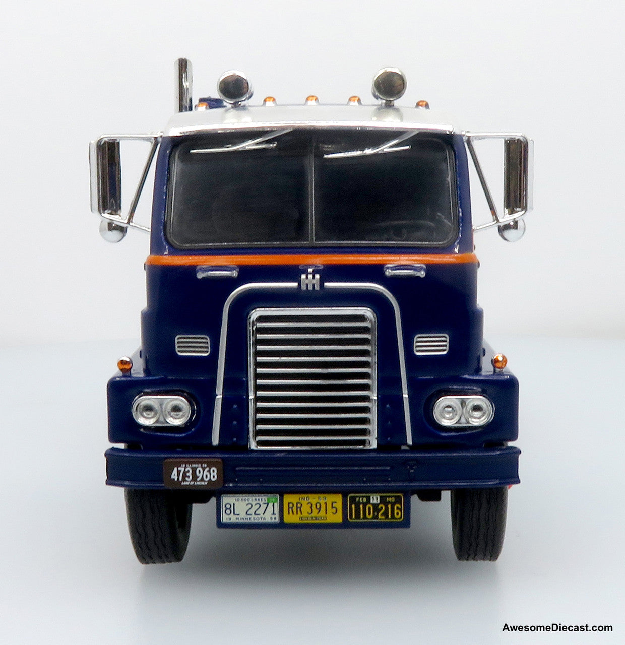 1959 International DCOF-405 w/ Trailer: Cooper Jarrett Inc. 1:43 Diecast/ABS Plastic Model Truck by Iconic Replicas