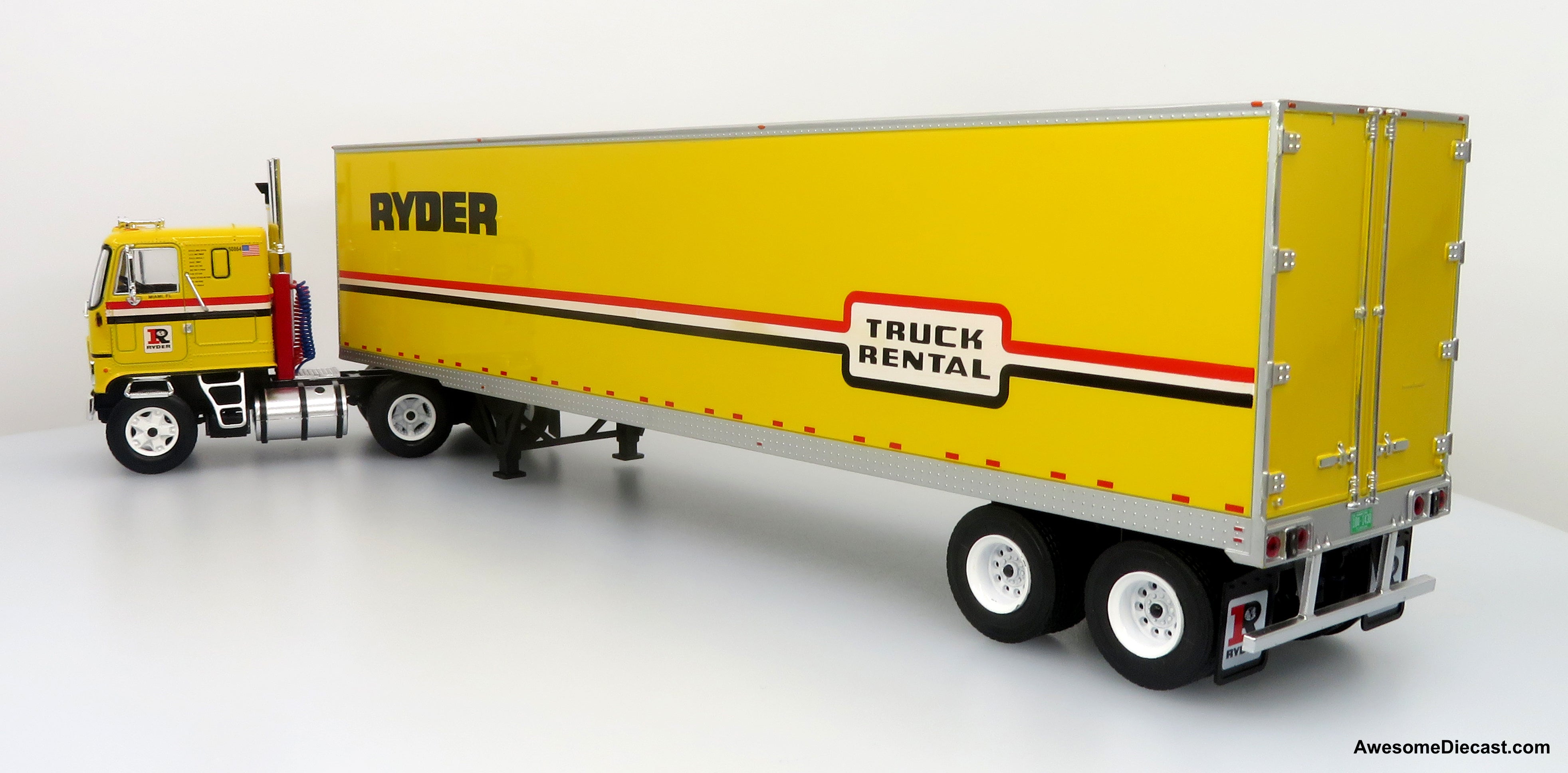 1970 GMC Astro 95 Tractor & Trailer: Ryder Truck Rental 1:43 Diecast/ABS Plastic Model Truck by Iconic Replicas
