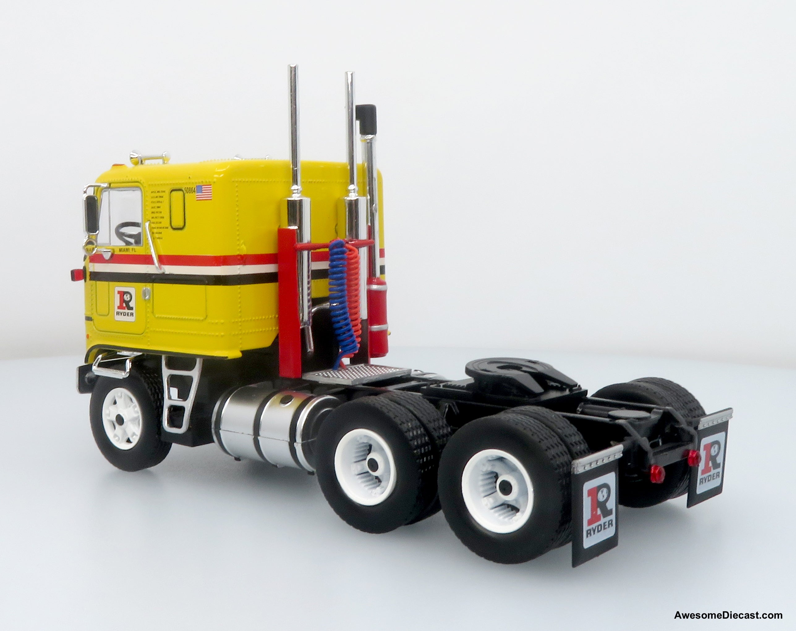 1970 GMC Astro 95 Tractor & Trailer: Ryder Truck Rental 1:43 Diecast/ABS Plastic Model Truck by Iconic Replicas