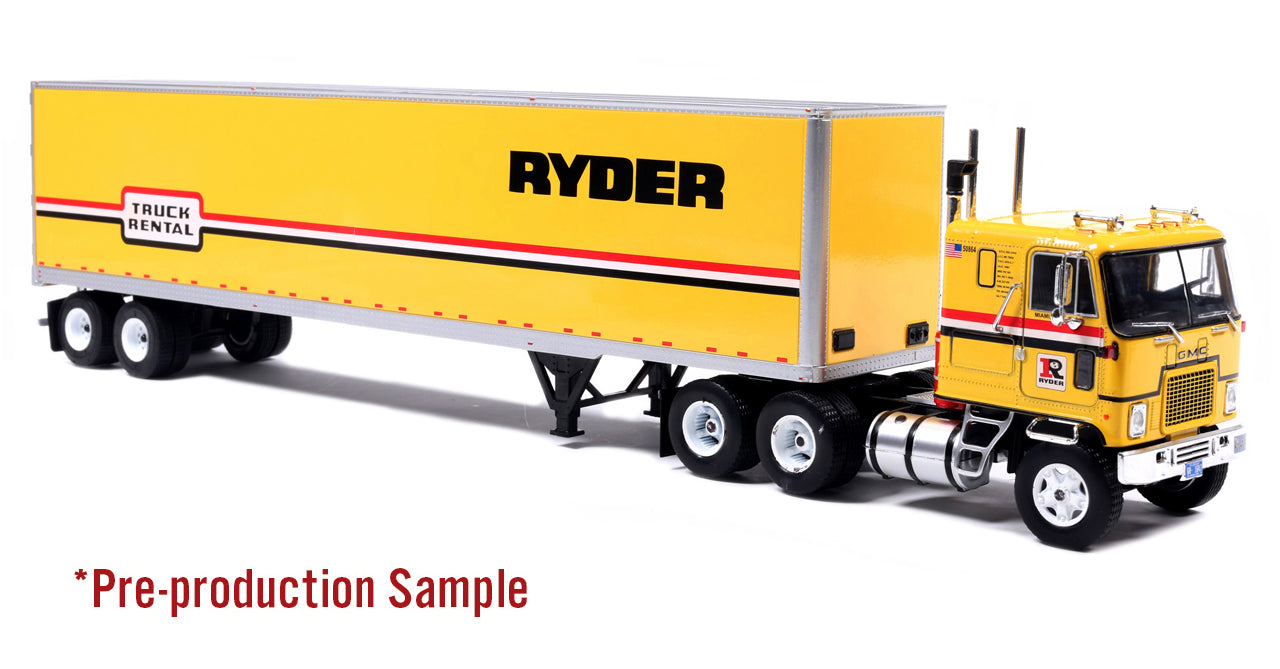 1970 GMC Astro 95 Tractor & Trailer: Ryder Truck Rental 1:43 Diecast/ABS Plastic Model Truck by Iconic Replicas