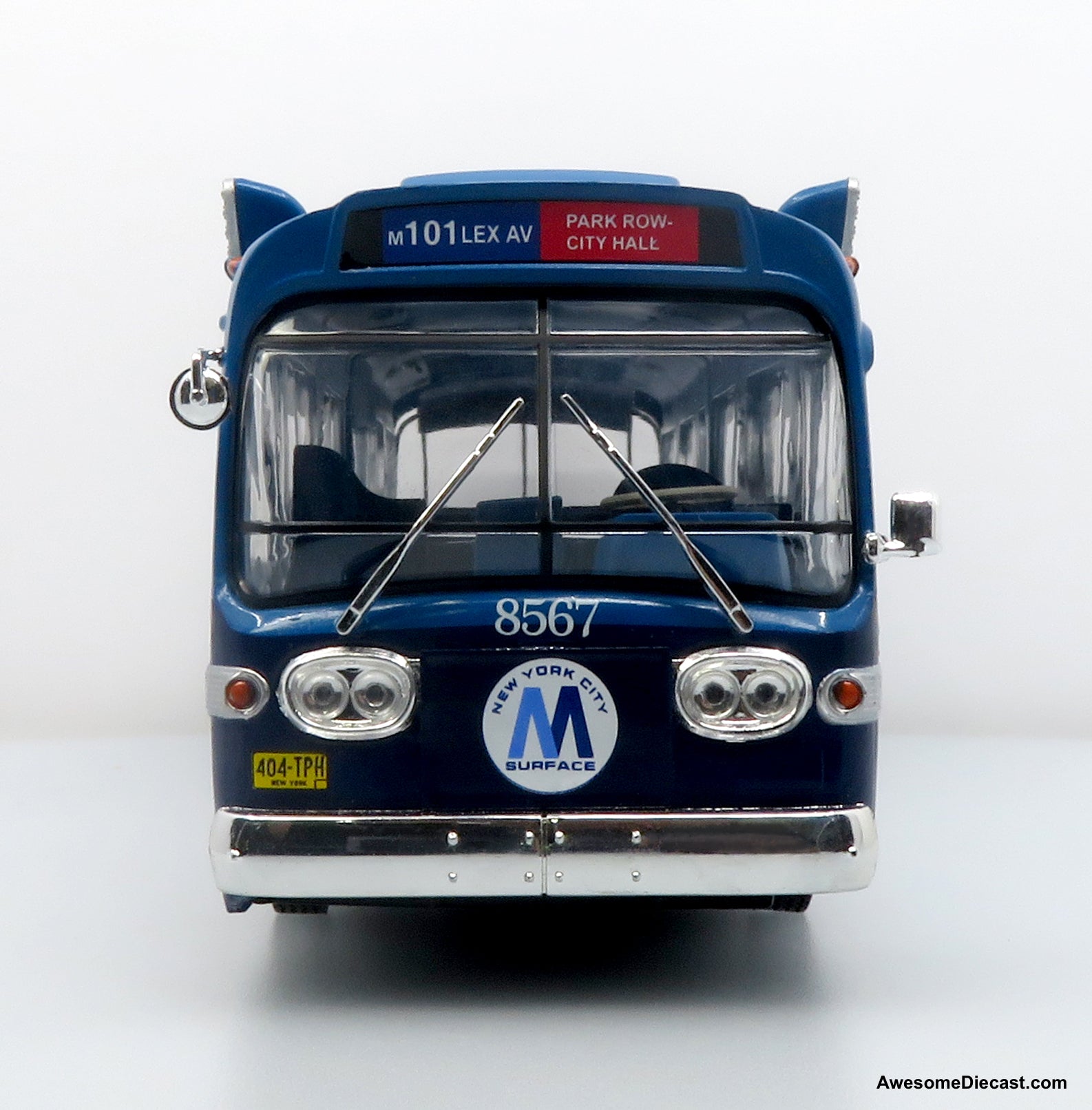 1963 GM TDH-5303 Transit Bus: MTA New York City 1:43 ABS Plastic Bus Model by Iconic Replicas