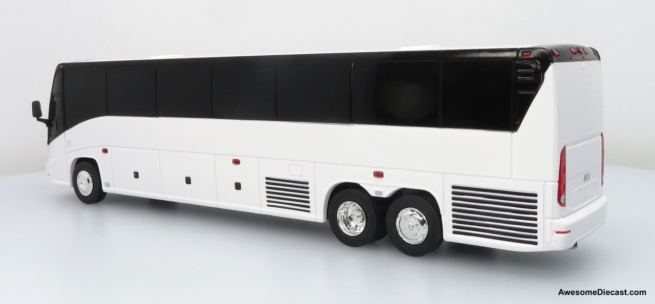 MCI J4500 Coach: Blank White — Bus Bank 1:50 ABS Plastic Bus Model by Iconic Replicas