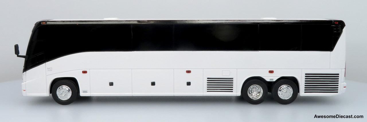 MCI J4500 Coach: Blank White — Bus Bank 1:50 ABS Plastic Bus Model by Iconic Replicas