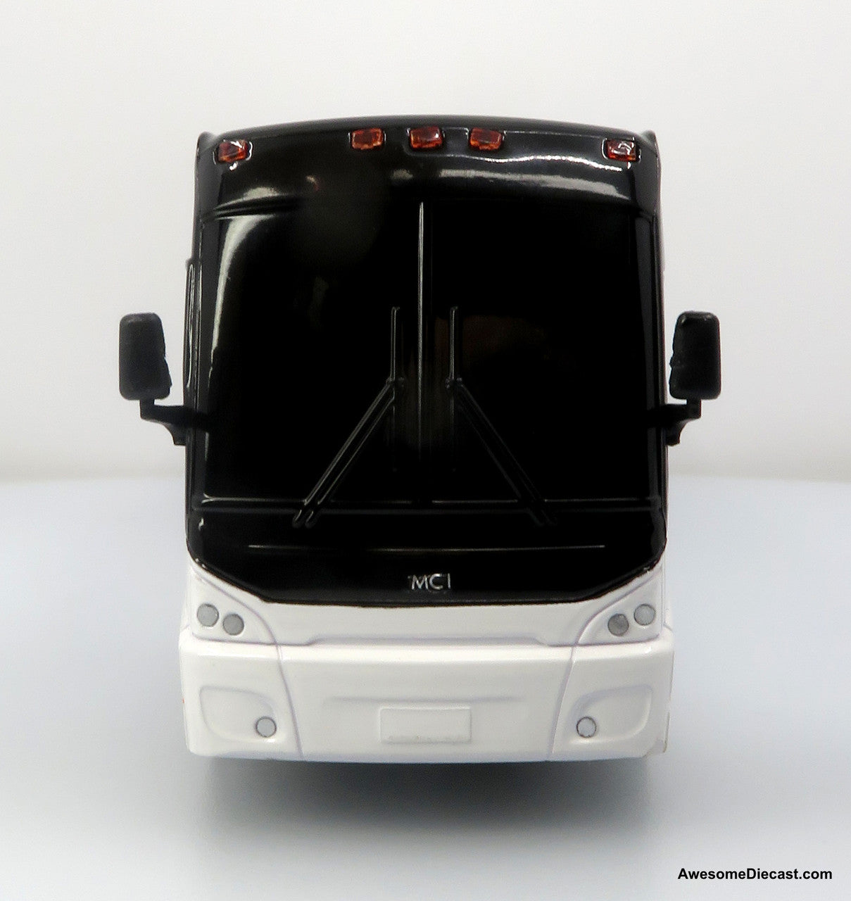 MCI J4500 Coach: Blank White — Bus Bank 1:50 ABS Plastic Bus Model by Iconic Replicas