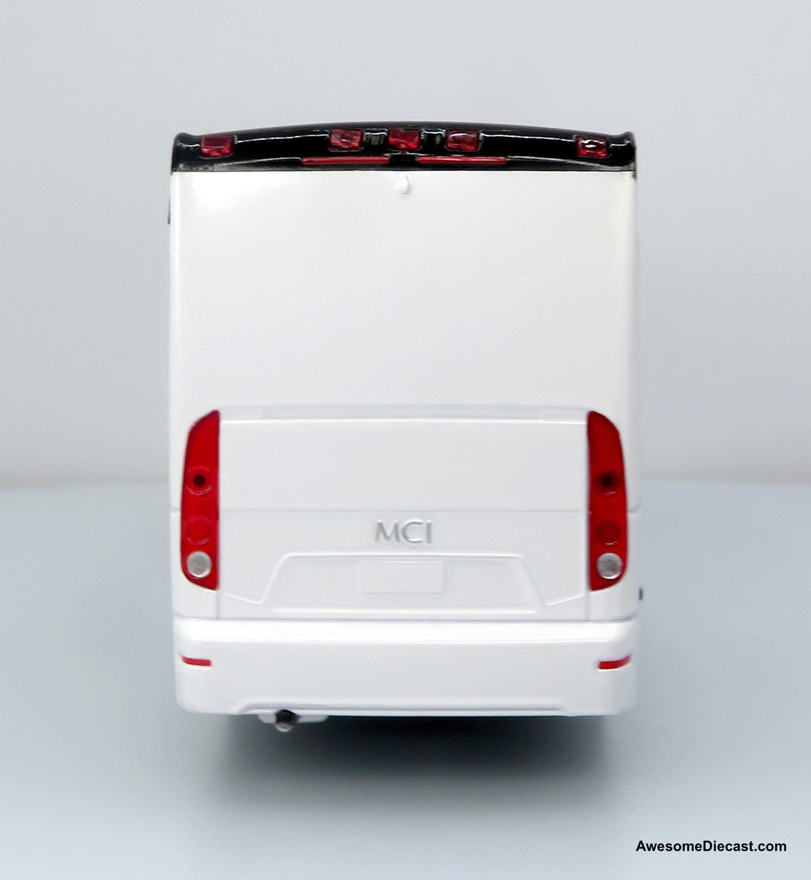 MCI J4500 Coach: Blank White — Bus Bank 1:50 ABS Plastic Bus Model by Iconic Replicas