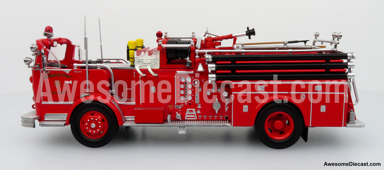 1965 Crown FireCoach: LACoFD Engine 51 - 1:50 Diecast Fire Truck Model by Iconic Replicas