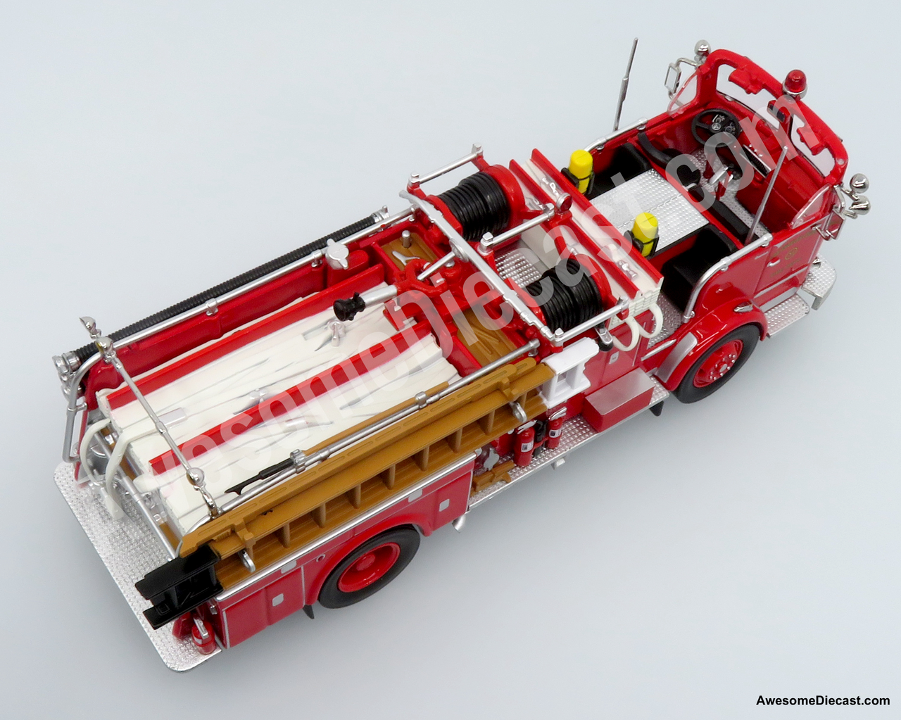 1965 Crown FireCoach: LACoFD Engine 51 - 1:50 Diecast Fire Truck Model by Iconic Replicas