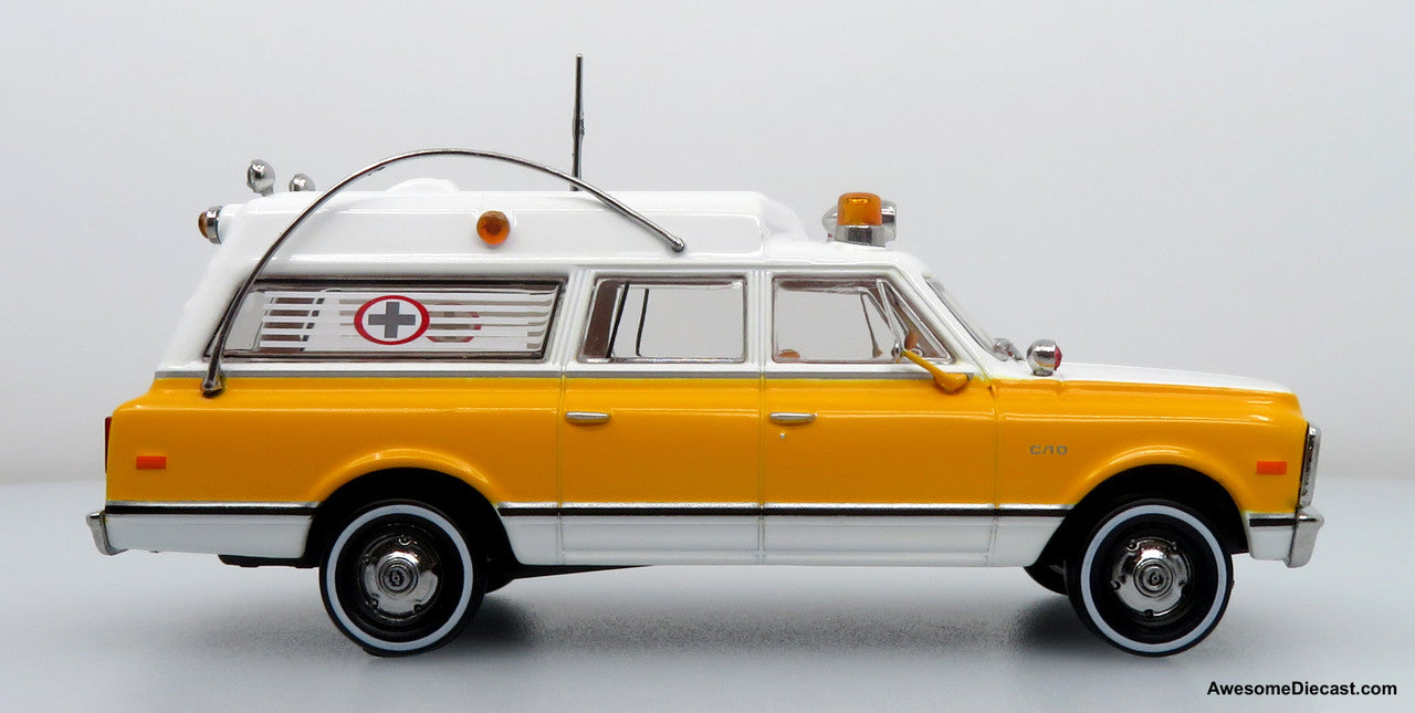 Last One!! 1969 Chevrolet C-10 Ambulance: Rampart General Hospital 1:50 Diecast Model Car by Iconic Replicas