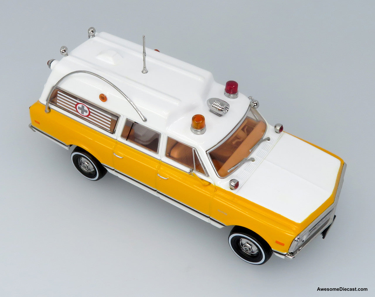 Last One!! 1969 Chevrolet C-10 Ambulance: Rampart General Hospital 1:50 Diecast Model Car by Iconic Replicas