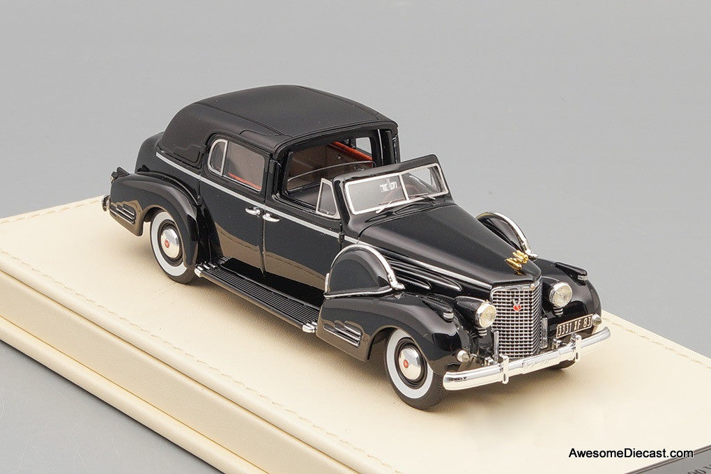 1938 Cadillac Series 90 V16 Town Car - Black 1:43 Diecast Model by TSM Model Collection d'Elegance