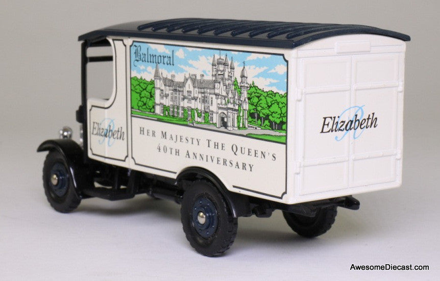 Balmoral Thornycroft Van, White with Blue Roof 1:43 Diecast Model Car by Corgi