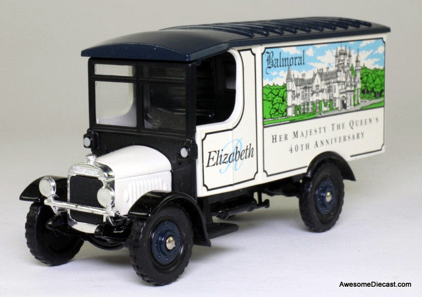 Balmoral Thornycroft Van, White with Blue Roof 1:43 Diecast Model Car by Corgi