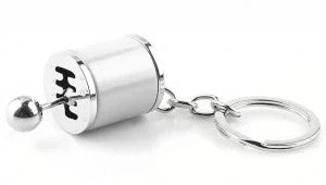 6-Speed Gearbox Keychain – Manual Transmission Lever Metal Key Ring for Car Enthusiasts