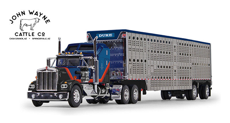DCP by FG 1:64 Kenworth W900A w/ Wilson Livestock Trailer: John Wayne Cattle Company