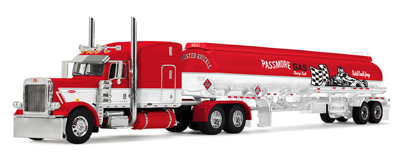 Peterbilt 389 Sleeper Tractor w/Heil Fuel Tank Trailer: Busted Knuckle Garage 1:64 Diecast Truck DCP by FG