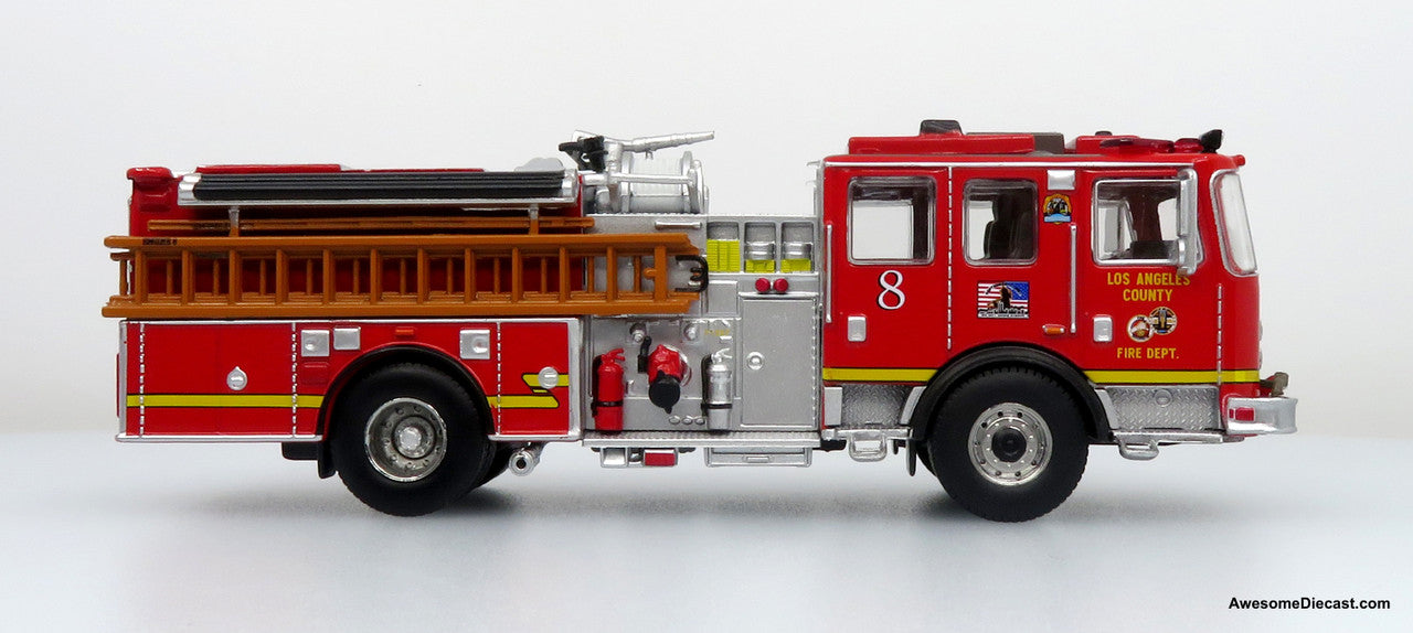 Iconic Replicas 1:64 KME Predator Fire Engine: LACFD - Engine 8