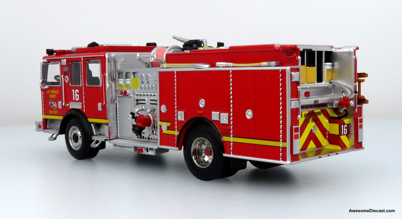 Iconic Replicas 1:64 KME Predator Fire Engine: LACFD - Engine 16