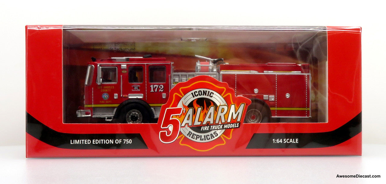 Iconic Replicas 1:64 KME Predator Fire Engine: LACFD - Engine 172
