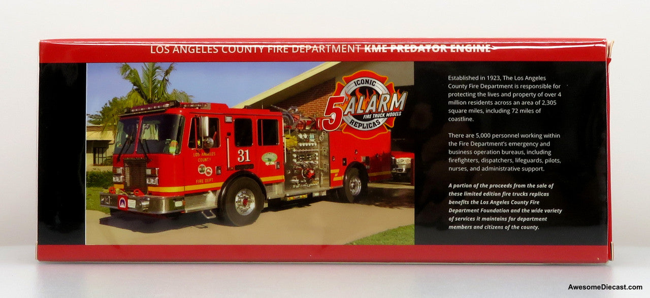 Iconic Replicas 1:64 KME Predator Fire Engine: LACFD - Engine 172