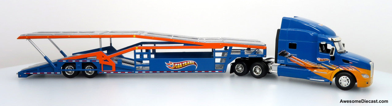 Peterbilt 579 w/ Car Hauler - CarTrans Livery 1:64 Diecast Truck by Iconic Replicas