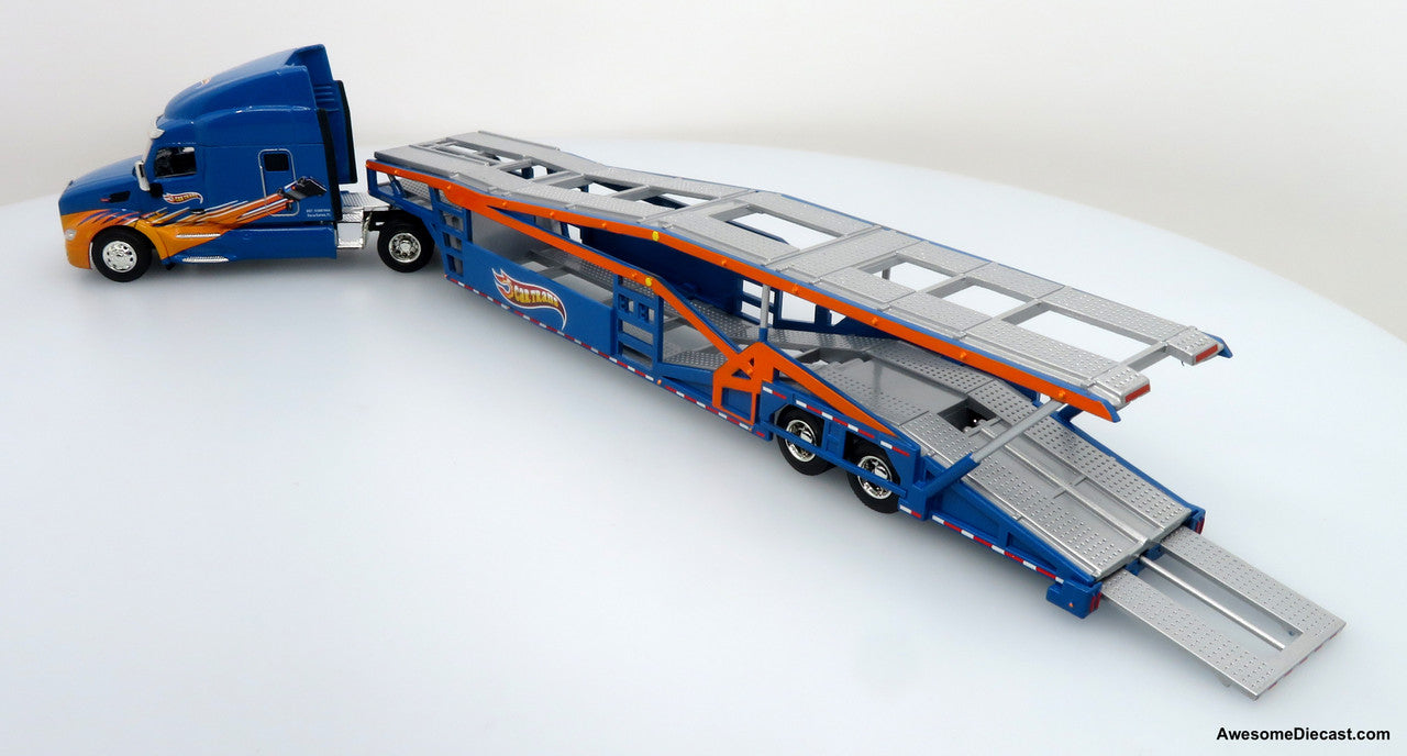 Peterbilt 579 w/ Car Hauler - CarTrans Livery 1:64 Diecast Truck by Iconic Replicas
