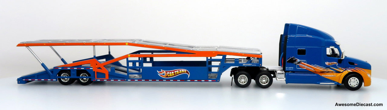 Peterbilt 579 w/ Car Hauler - CarTrans Livery 1:64 Diecast Truck by Iconic Replicas
