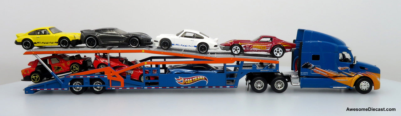 Peterbilt 579 w/ Car Hauler - CarTrans Livery 1:64 Diecast Truck by Iconic Replicas