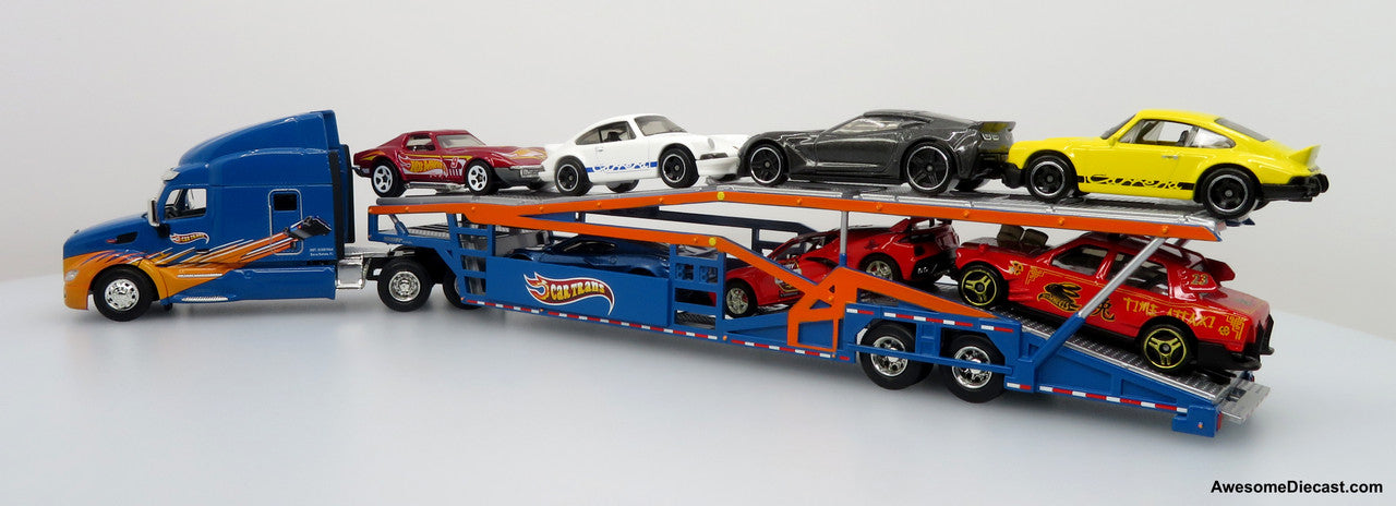 Peterbilt 579 w/ Car Hauler - CarTrans Livery 1:64 Diecast Truck by Iconic Replicas