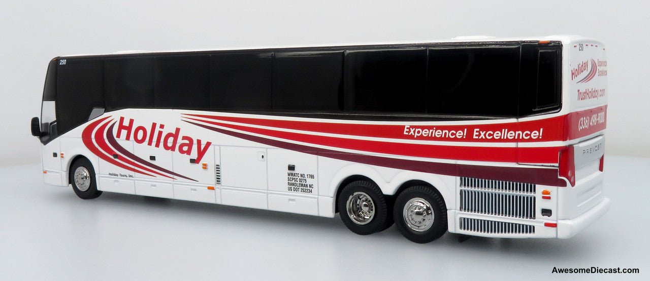 Prevost H3-45 Coach: Holiday Tours 1:64 Diecast Model Bus by Iconic Replicas